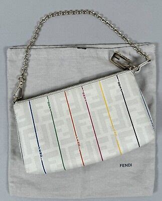 Fendi Zucca Chain Pouch 8br592 Multicolor Womens 